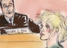 Courtney Love Drug Trial Courtroom Sketch