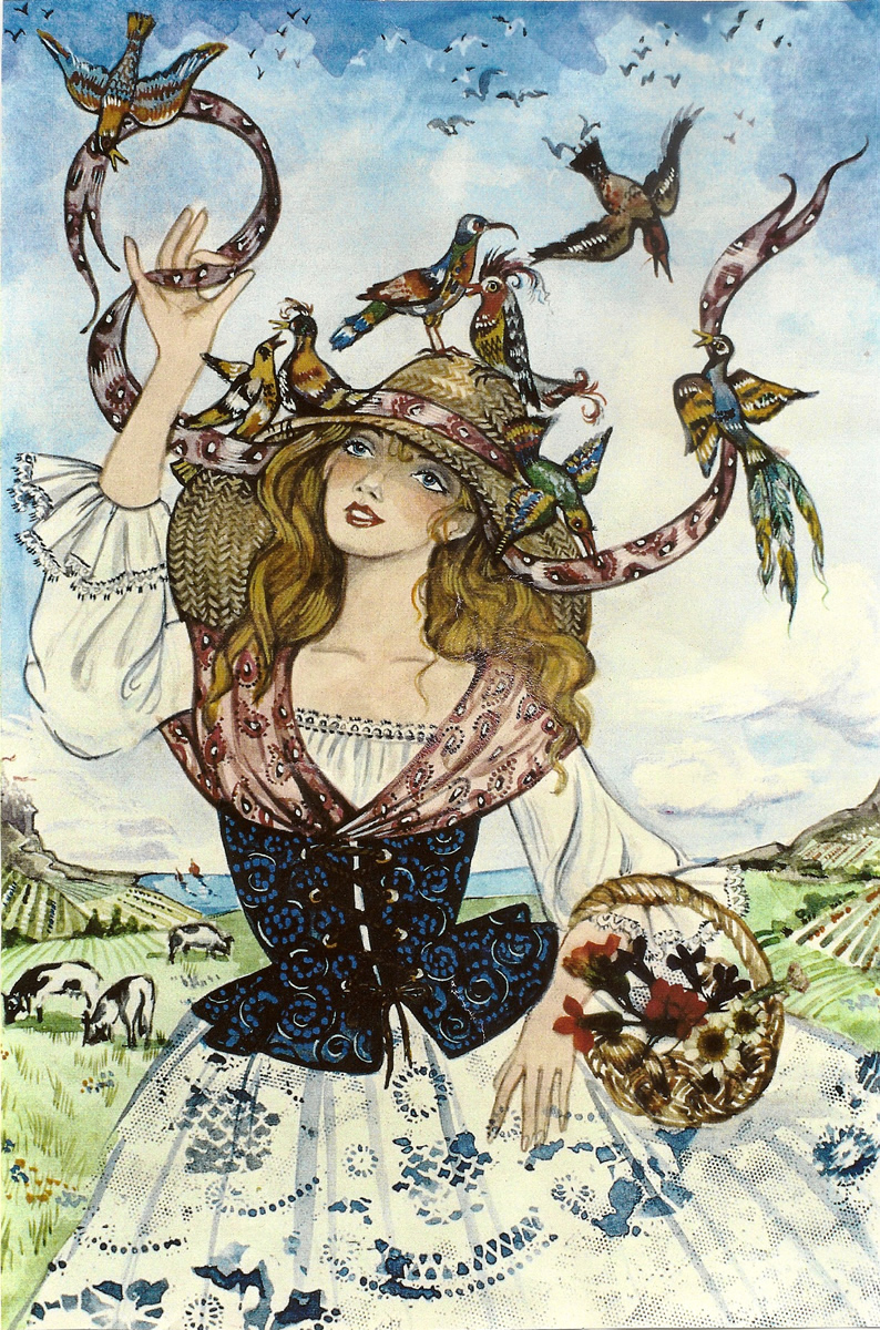 Bird Girl Childrens Book Illustrations