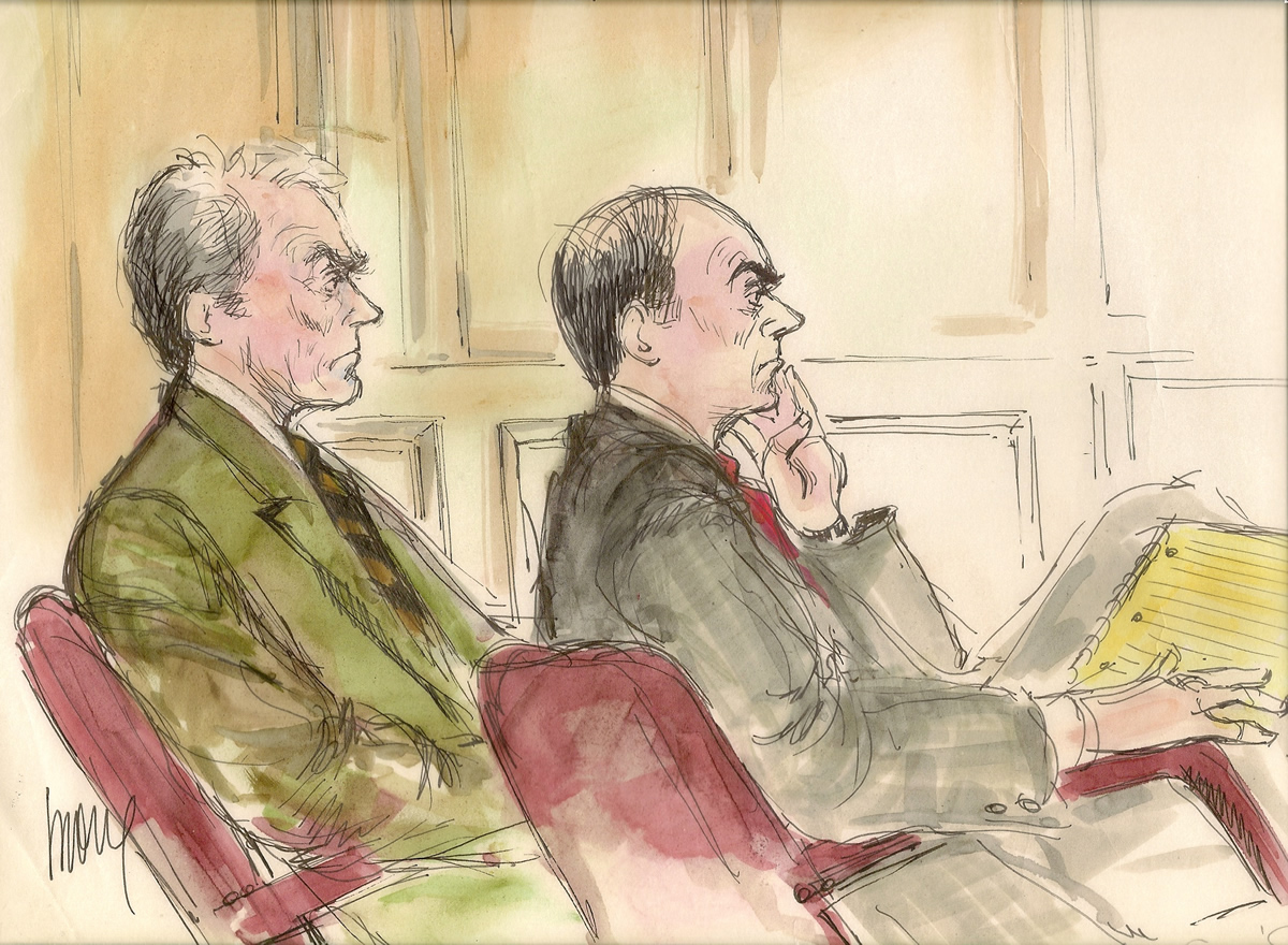 Clint Eastwood Palimony Trial Courtroom Illustration 