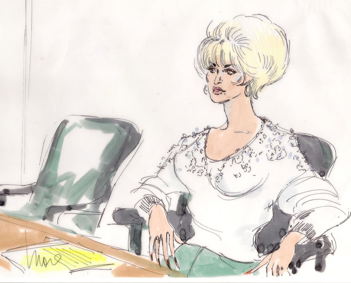 Dolly Parton Copyright 9 to 5 Courtroom Illustration 
