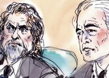 Robert Plant Jimmy Page Led Zeppelin Trial Illustration