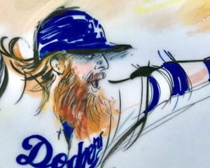 LA Dodgers illustration - Justin Turner - 2017 World Series - Mona Edwards