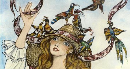 Bird Girl Childrens Book Illustrations